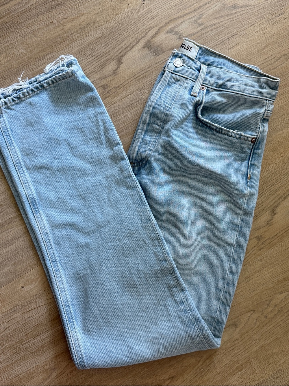 Agolde Light Blue Straight Jeans women size 26